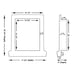 Flat view of Ivory Travertine Custom Shampoo Niche Grande with smooth honed finish