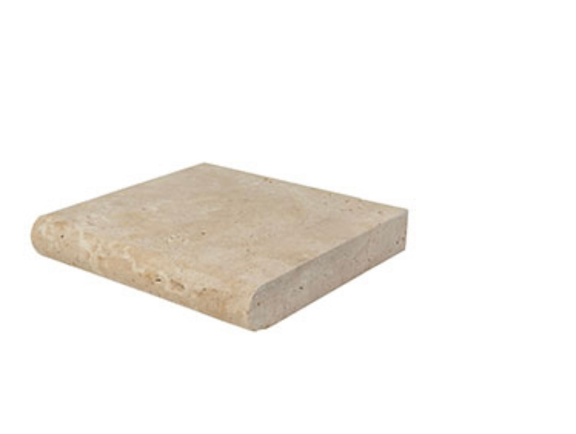 Flat view of Light Walnut Travertine Pool Coping 16x24 with tumbled finish