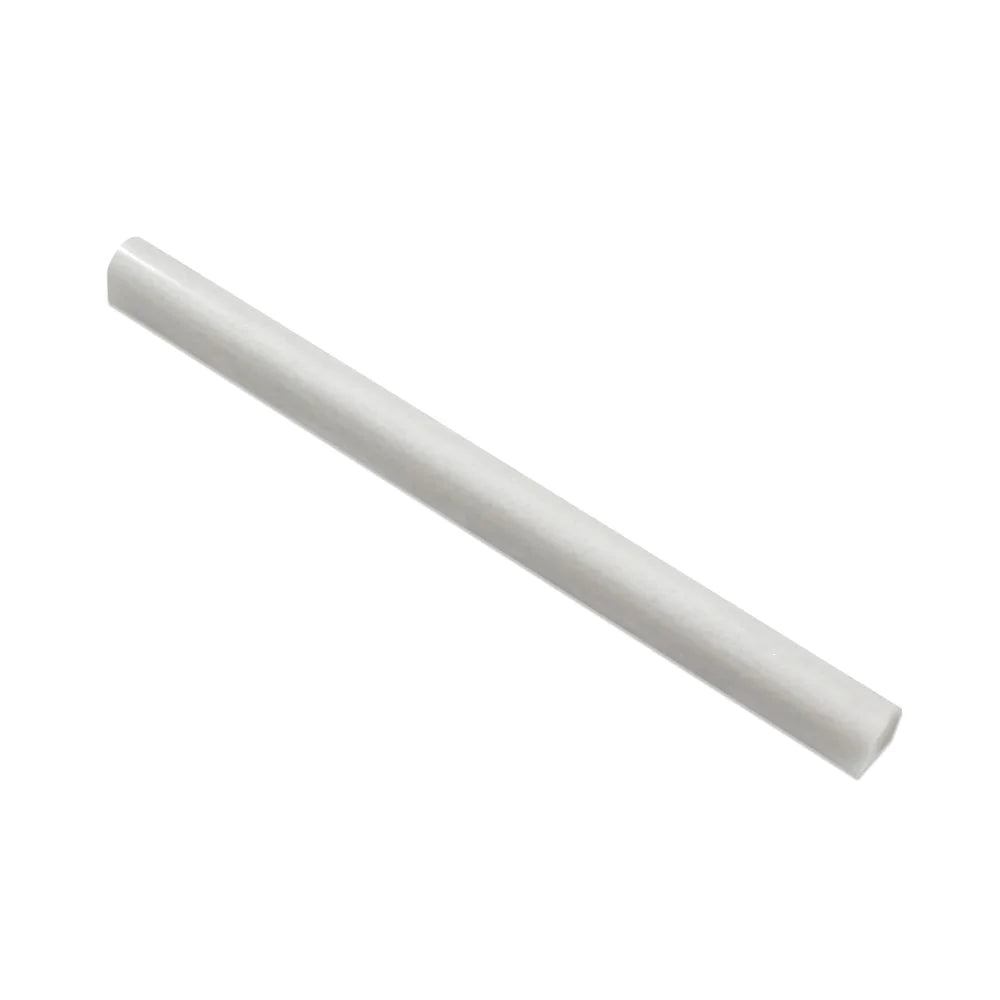 Flat view of 3/4x12 Polished Mink Marble Bullnose Trim