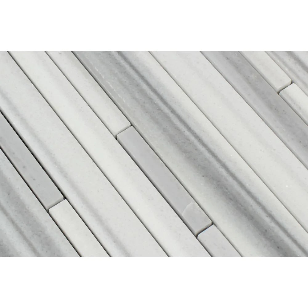 Close-up of Mink Marble Mosaic showing polished finish and color variation