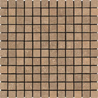 Noce Travertine 1x1 Tumbled Mosaic tile sheet