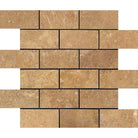Noce travertine 2x4 mosaic tile honed finish