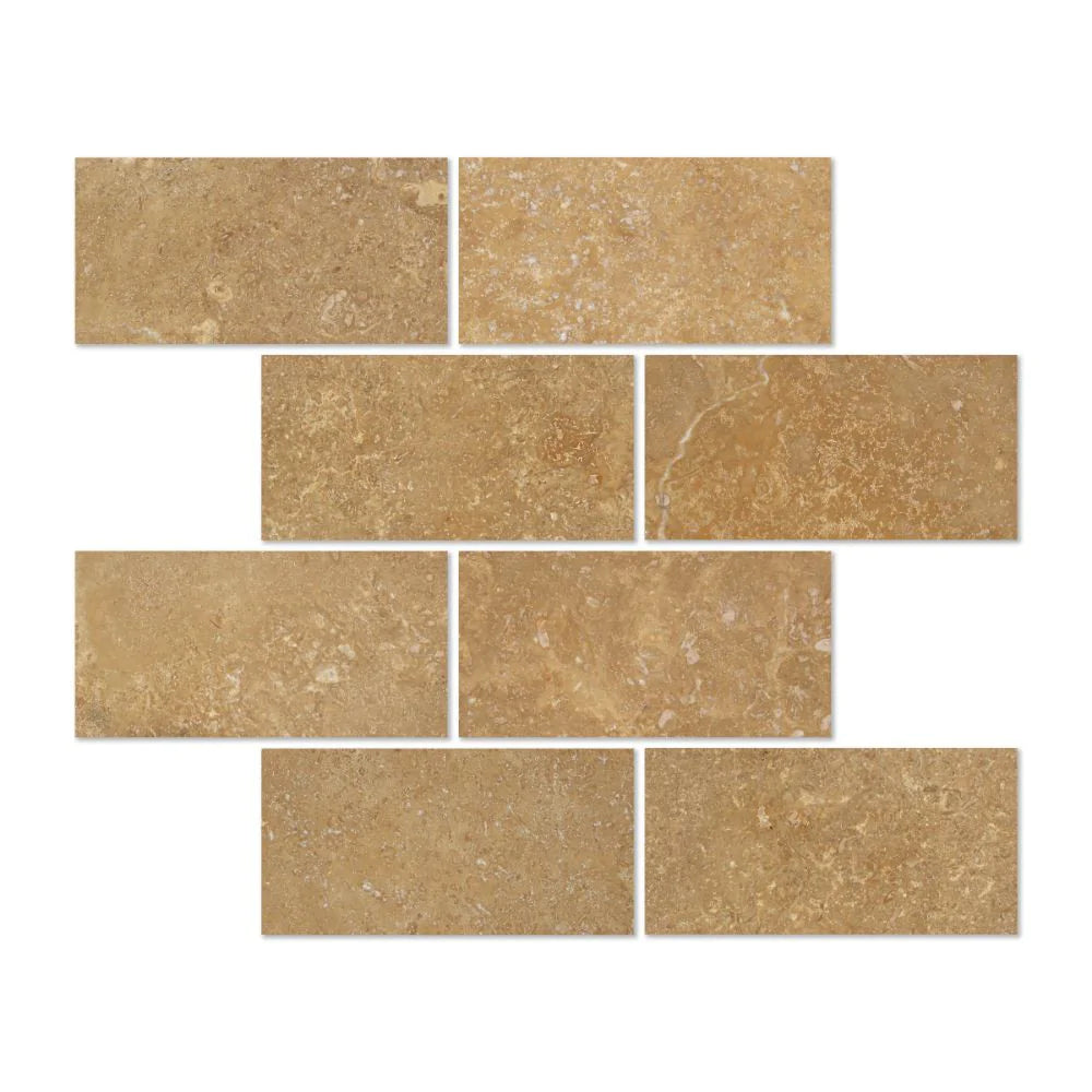 Noce Travertine Honed Tile 3x6