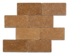 Noce Travertine 3x6 Tumbled Mosaic Tile