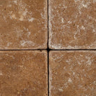 Close-up of tumbled surface and edges