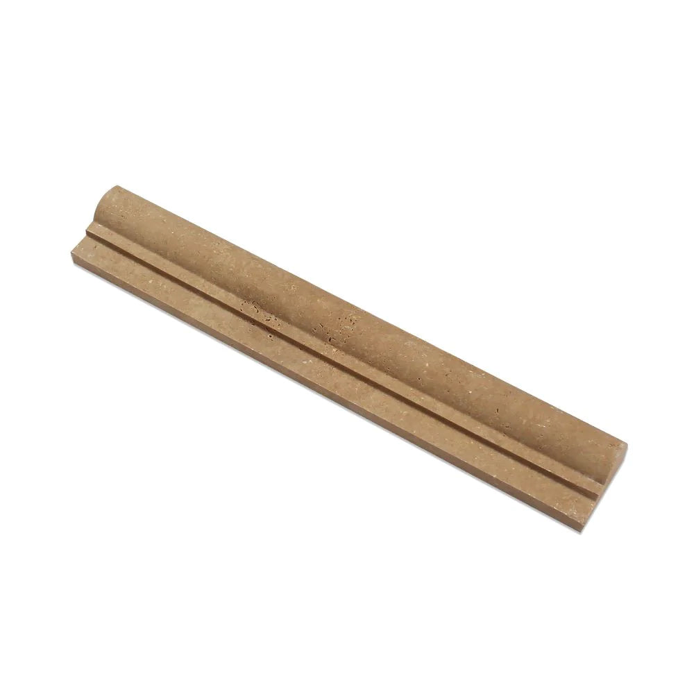 Noche travertine chair rail molding 2x12 honed