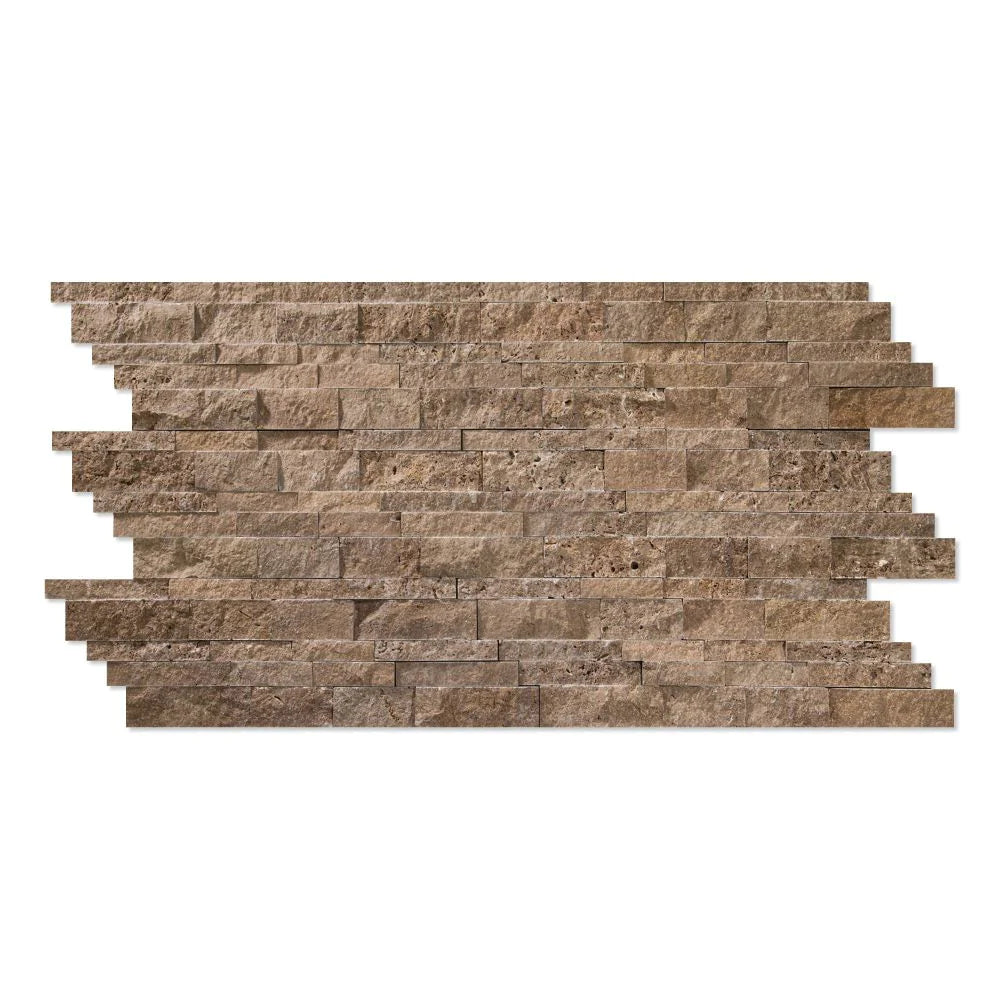 Noche travertine splitface ledger panel 6x24