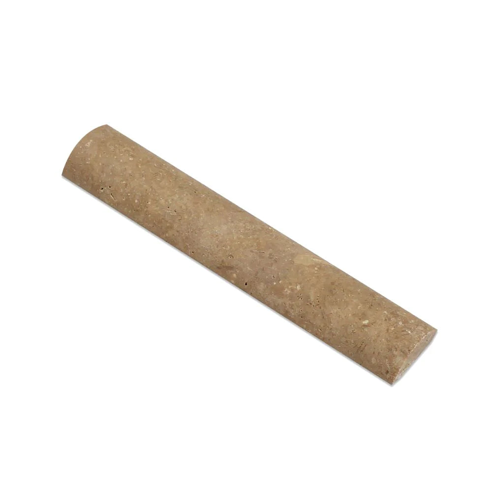 Noche Travertine 1x6 inch quarterround molding close-up