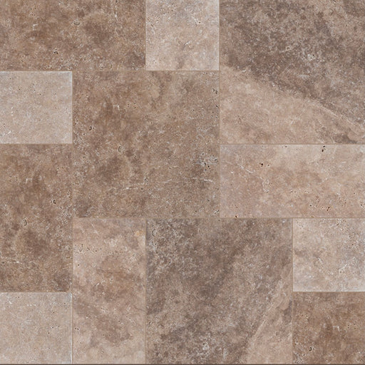 Noche Travertine Versailles Pattern Paver Set with Tumbled Finish