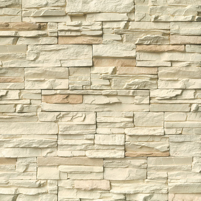 Stacked  Stone Terrado Manufactured Panel Peninsula Cream