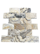 Philadelphia Travertine 2x4 arched mosaic tile sheet in honed finish