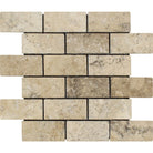 Philadelphia Travertine 2x4 mosaic brick pattern sheet