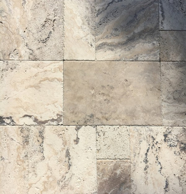 Philadelphia Travertine Versailles Pattern Brushed & Chiseled