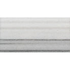 Close-up of 3x6 inch Polished Mink Marble Tile showing soft gray and taupe veining with a glossy finish.
