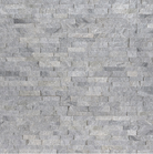 Flat top view of Rockmount Sky Gray Mini quartzite panel with split face texture