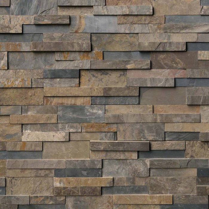 Stacked Stone Panel Rustic Gold