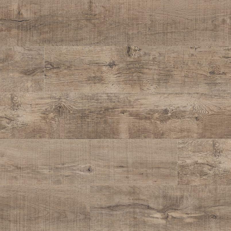 Flat lay of Ryder luxury vinyl tile showcasing reclaimed wood design in brown and beige tones