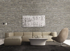 Close-up of Sage Green quartzite panel showing mica shimmer and natural variation