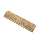 Scabos travertine 3 inch arch molding front view