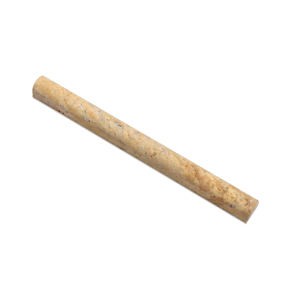 Scabos travertine bullnose molding 1 inch