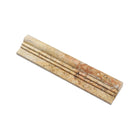 Scabos travertine chair rail molding 2.5x12 front