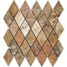 Scabos Travertine 2x4 Diamond Tumbled Mosaic Sheet