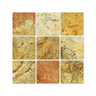 scabos travertine tumbled 4x4 tile sheet
