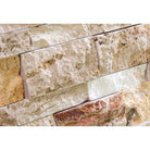 Textured split face Scabos Travertine panel with natural color variation