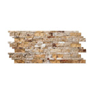 Textured split face Scabos Travertine panel with natural color variation