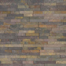 Flat lay of Sedona Classic slate stacked stone panel with natural split face texture