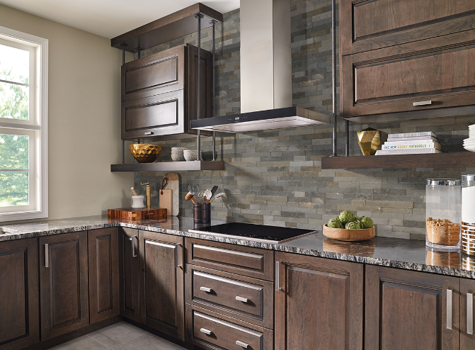 Close-up view showing natural grey quartzite with rugged stone finish