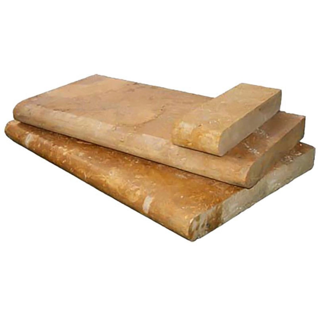 Pool Coping Sienna Gold Travertine 2in thick 16x24