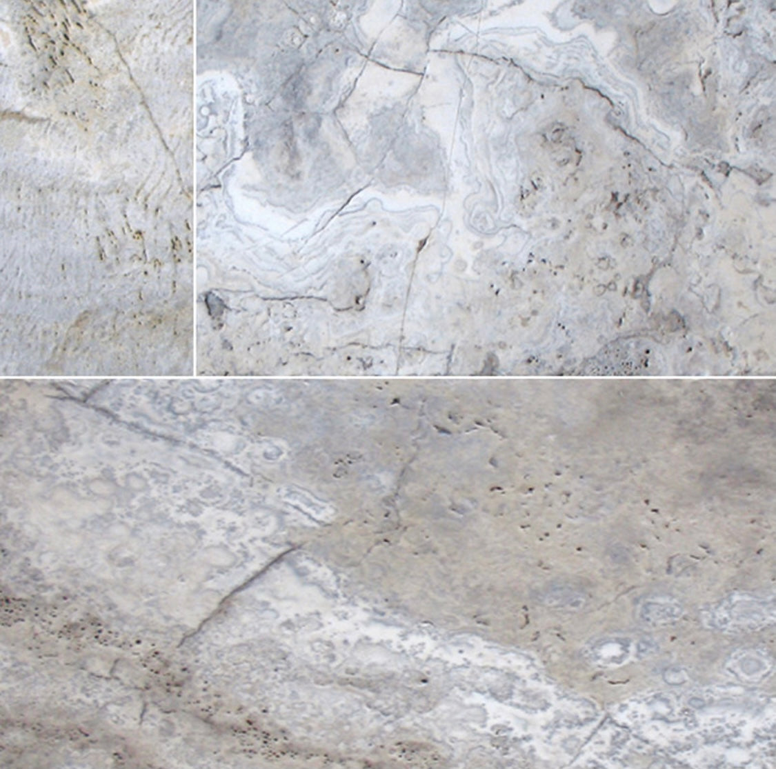 Silver Travertine Paver in Versailles Pattern with tumbled finish