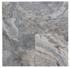 Silver Travertine Paver in Versailles Pattern with tumbled finish