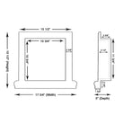 Silver Travertine Shampoo Niche, 12x12, dimensions