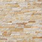 Flat lay of Sparkling Autumn quartzite stone panel, 6x24 split face finish