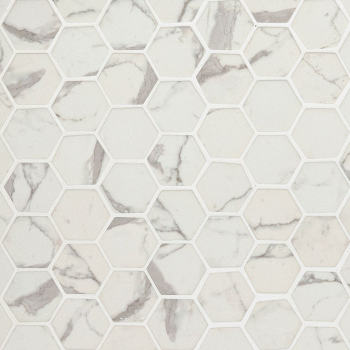 Statuario Celano Hexagon Mosaic