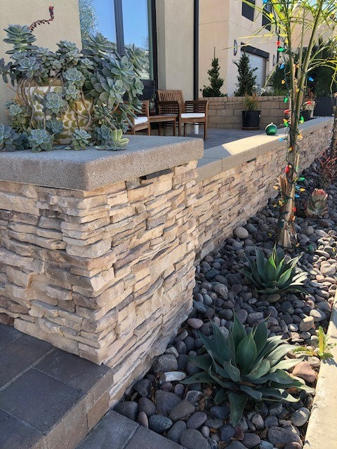 Close-up of engineered stone texture in Peninsula Sand panel