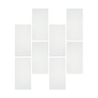 Close-up of Thassos White 3"x6" tile showing surface and straight edge