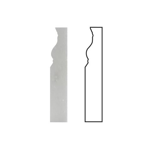 Thassos White Baseboard 5x12 in cross section