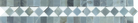 Thassos White Bias Border Blue marble border 2x12 with blue diagonal accents