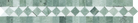 Thassos White Bias Border Green marble trim 2x12 with green diagonal pattern