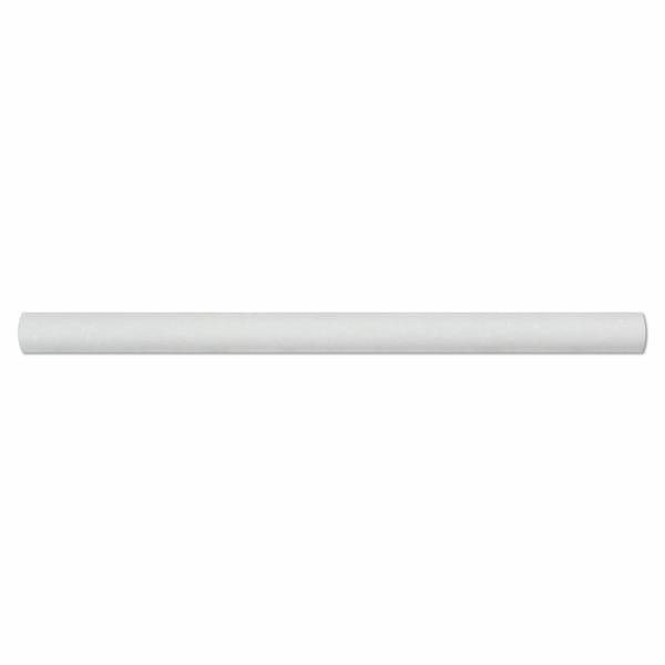 Close-up of Thassos Bullnose Liner showing smooth curved edge