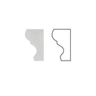 Thassos White Crown Molding, polished finish, 2.5x12 Cross section