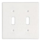 Thassos White Marble double toggle switch plate polished view