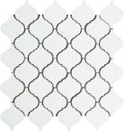 Flat view of Thassos White Lantern Mosaic in polished finish, 12x12 sheet