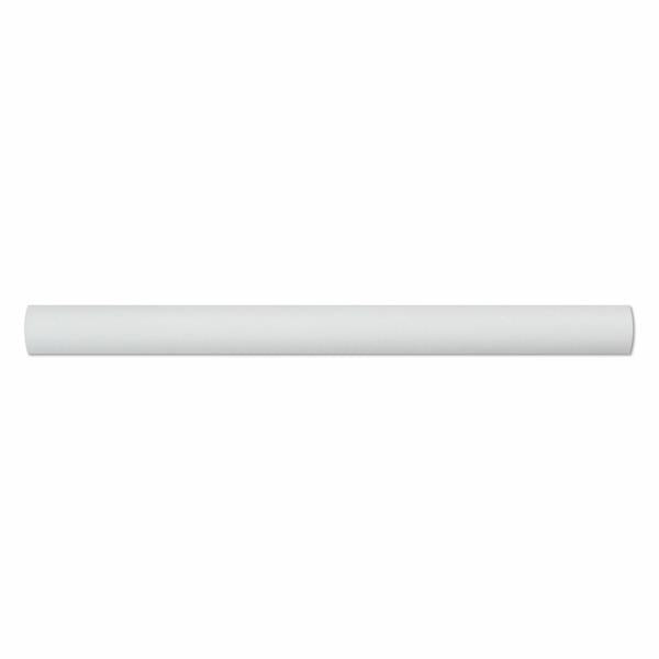 Close-up of Thassos White Quarter Round 1x12 showing polished finish and marble grain