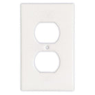 Thassos White Marble Single Duplex Switch Plate Cover polished front view