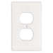 Thassos White Marble Single Duplex Switch Plate Cover polished front view