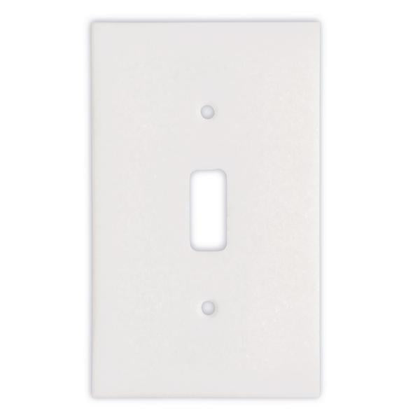 Thassos White Marble single toggle switch plate cover